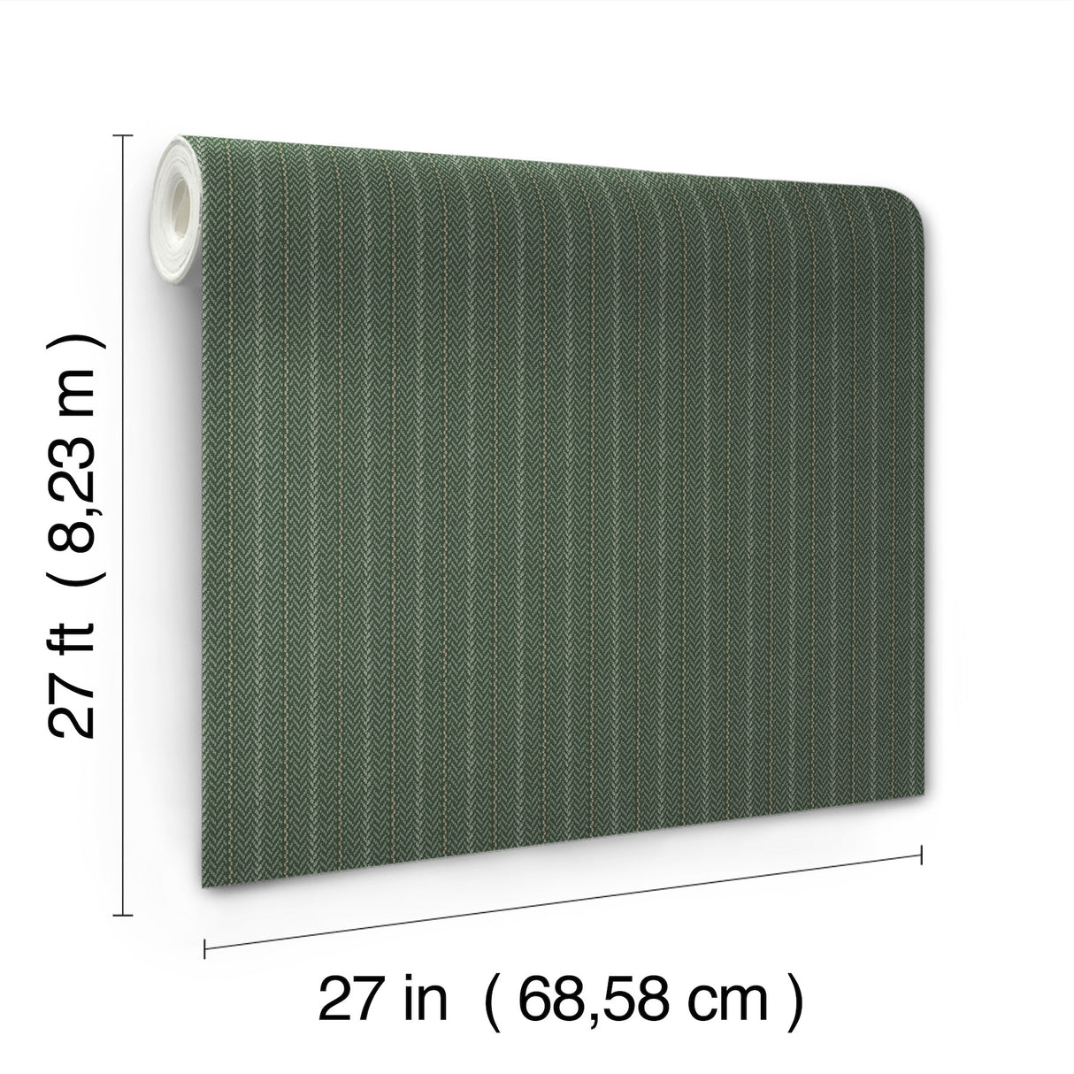 Ronald Redding 4211-83539 Elkan Stripe Green Herringbone Wal