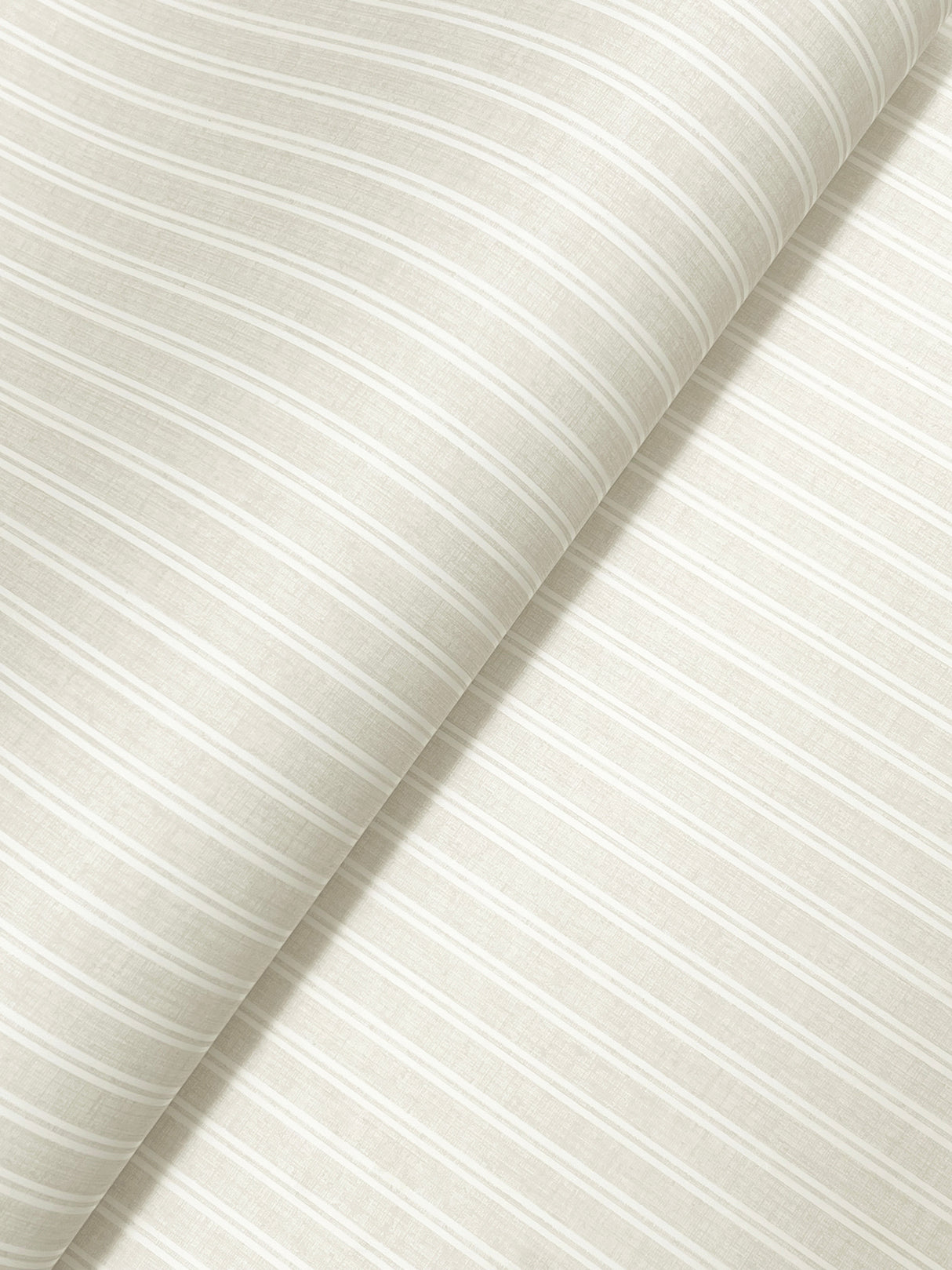 Ronald Redding 4211-83540 Ticking Stripe Beige Faux Linen Wa