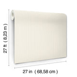 Ronald Redding 4211-83540 Ticking Stripe Beige Faux Linen Wa