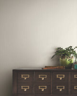 Ronald Redding 4211-83540 Ticking Stripe Beige Faux Linen Wa