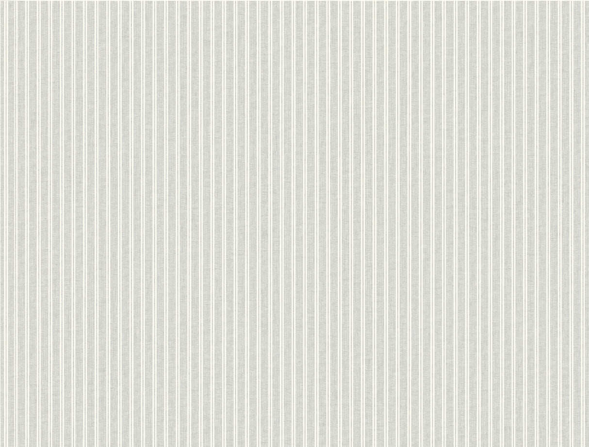 Ronald Redding 4211-83541 Ticking Stripe Grey Faux Linen Wal