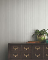 Ronald Redding 4211-83541 Ticking Stripe Grey Faux Linen Wal
