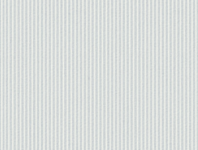 Ronald Redding 4211-83542 Ticking Stripe Blue Faux Linen Wal