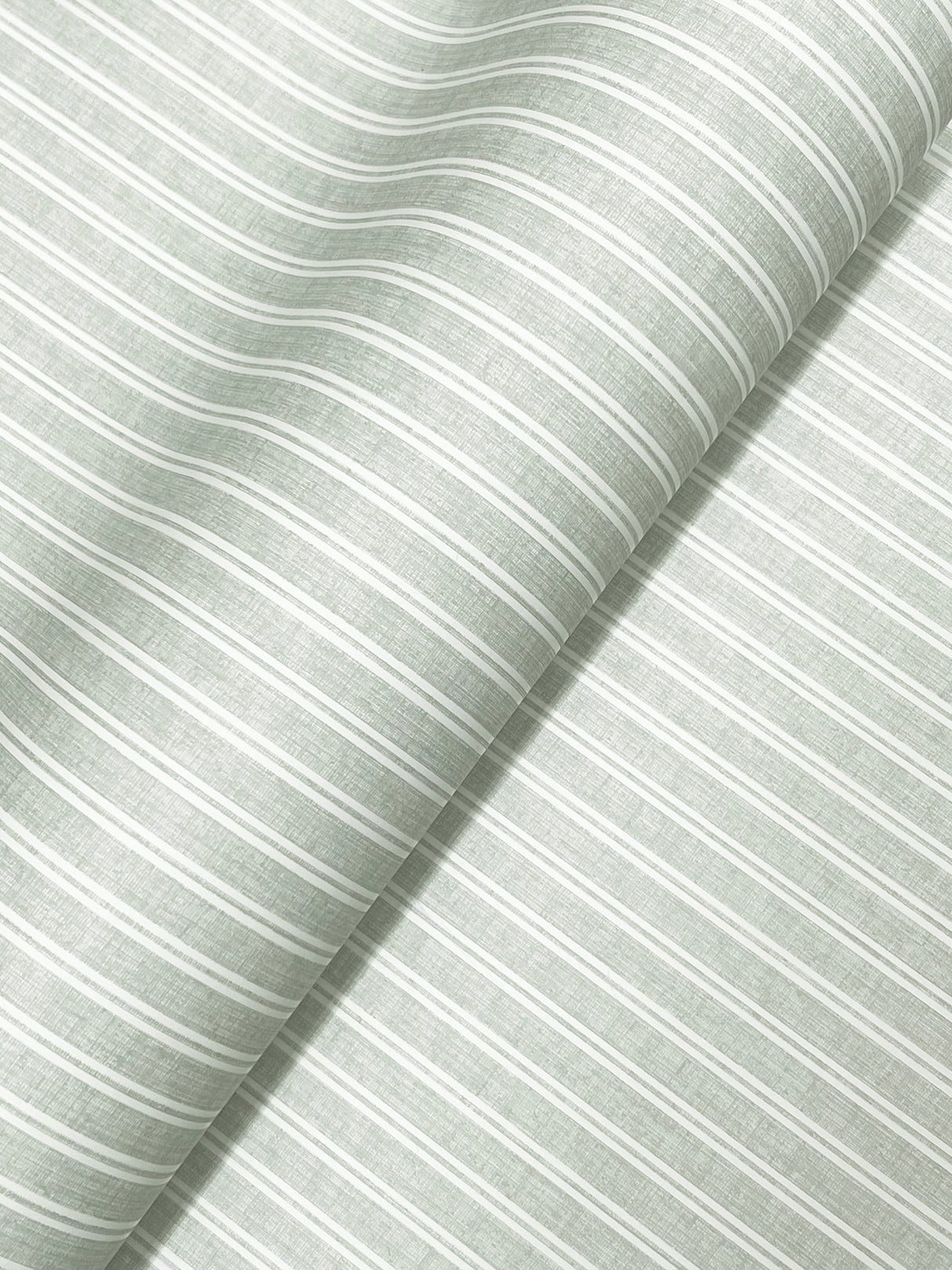 Ronald Redding 4211-83543 Ticking Stripe Sage Faux Linen Wal