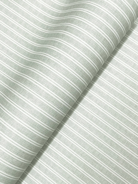 Ronald Redding 4211-83543 Ticking Stripe Sage Faux Linen Wal