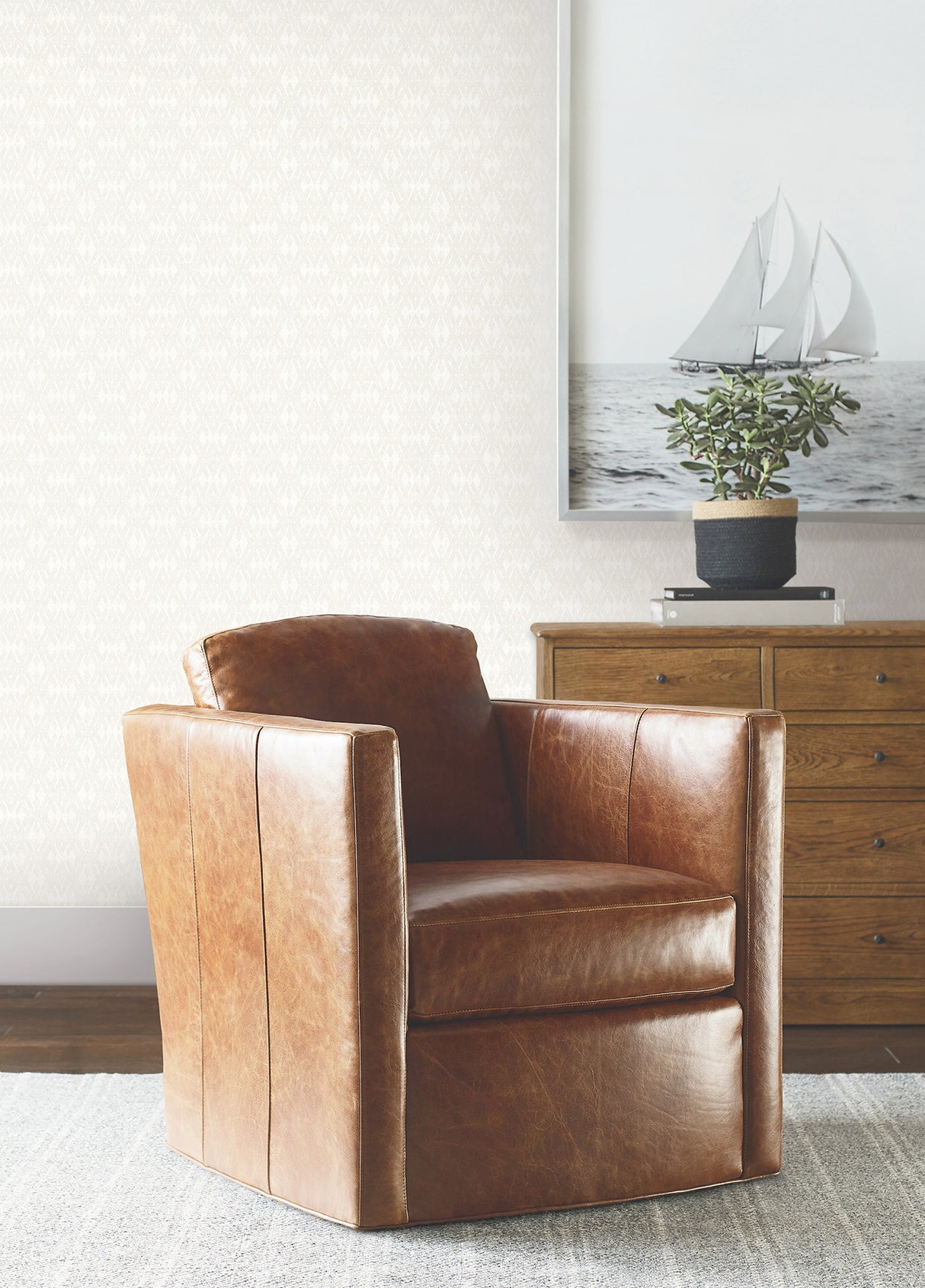 Ronald Redding 4211-83544 Radcliffe Beige Diamond Motif Wall