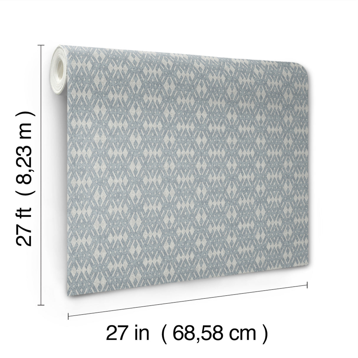 Ronald Redding 4211-83546 Radcliffe Blue Diamond Motif Wallp