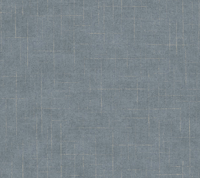 Ronald Redding 4211-83548 Saratoga Blue Faux Linen Wallpaper