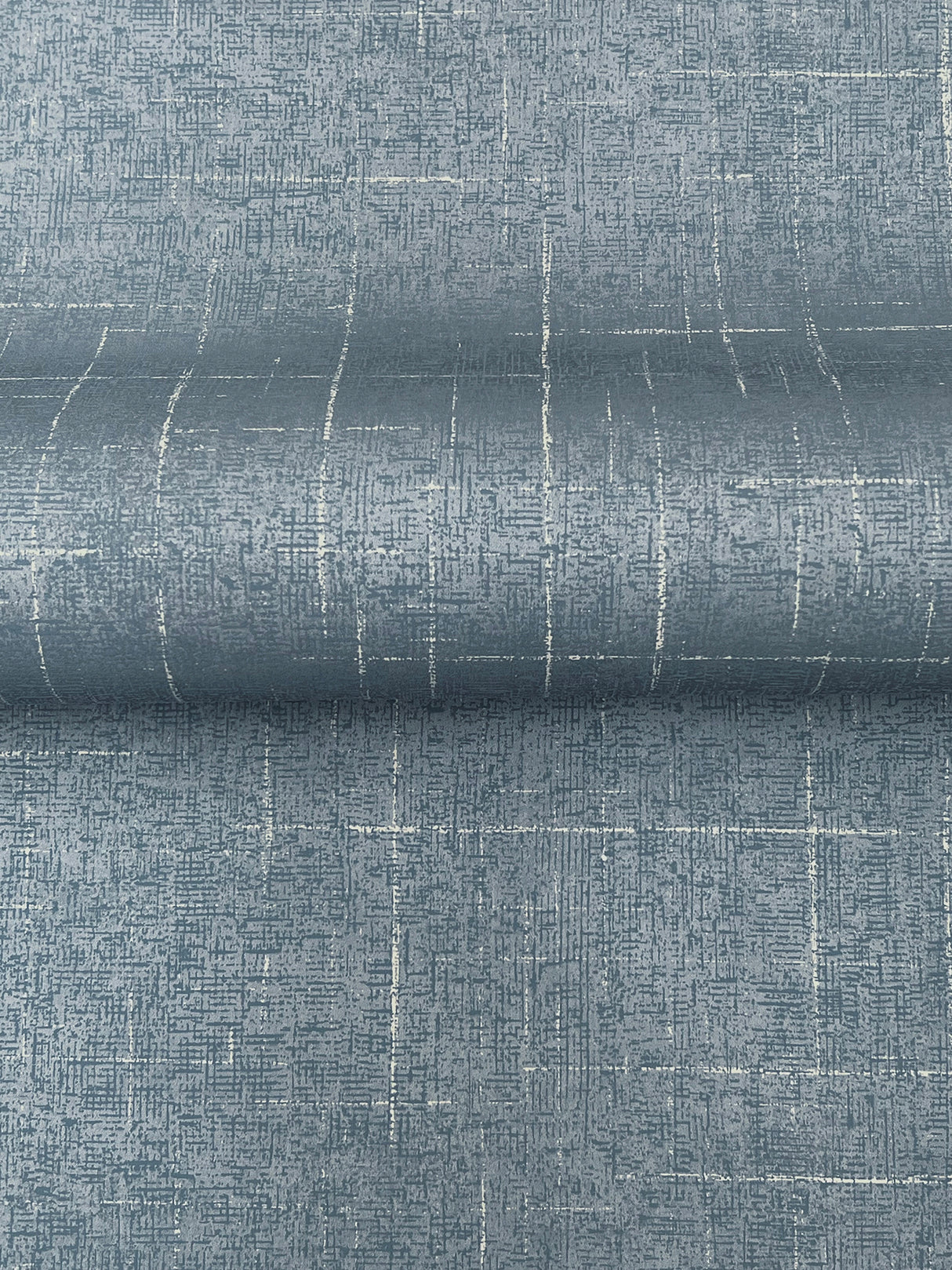 Ronald Redding 4211-83548 Saratoga Blue Faux Linen Wallpaper