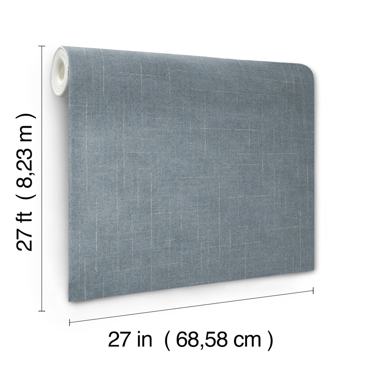 Ronald Redding 4211-83548 Saratoga Blue Faux Linen Wallpaper