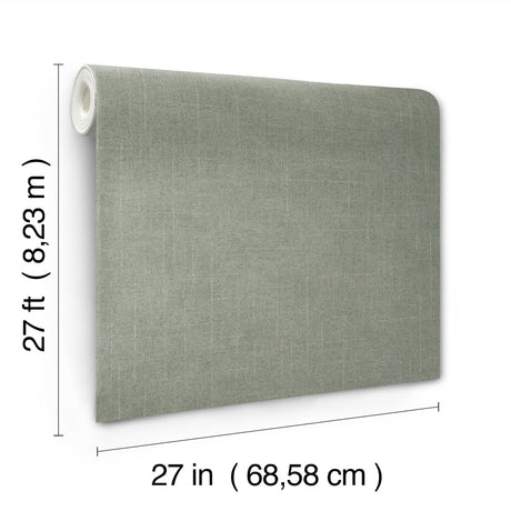 Ronald Redding 4211-83549 Saratoga Jade Faux Linen Wallpaper