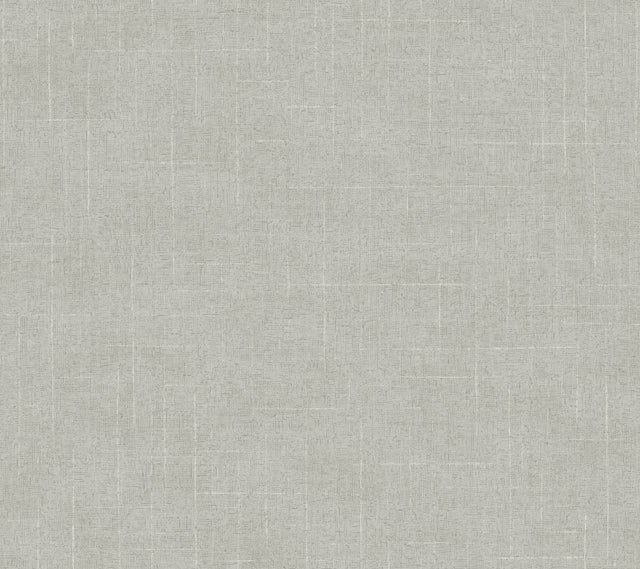 Ronald Redding 4211-83550 Saratoga Grey Faux Linen Wallpaper