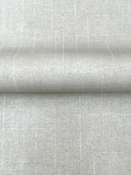 Ronald Redding 4211-83550 Saratoga Grey Faux Linen Wallpaper