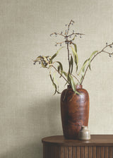 Ronald Redding 4211-83551 Saratoga Beige Faux Linen Wallpape