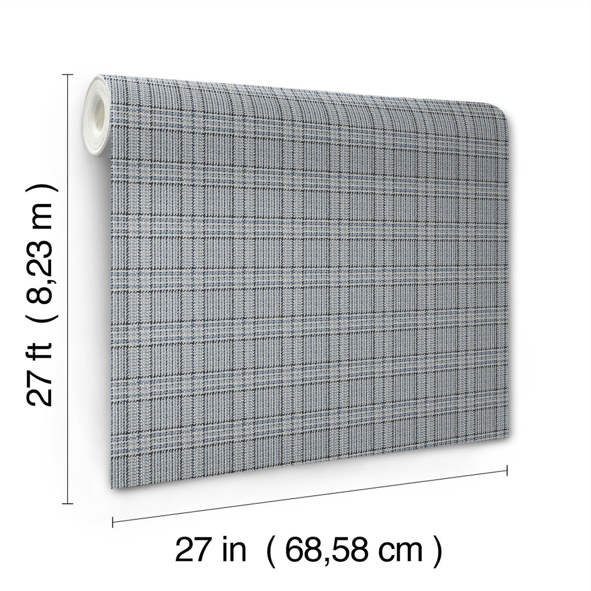 Ronald Redding 4211-83555 Harrington Plaid Blue Glen Check W