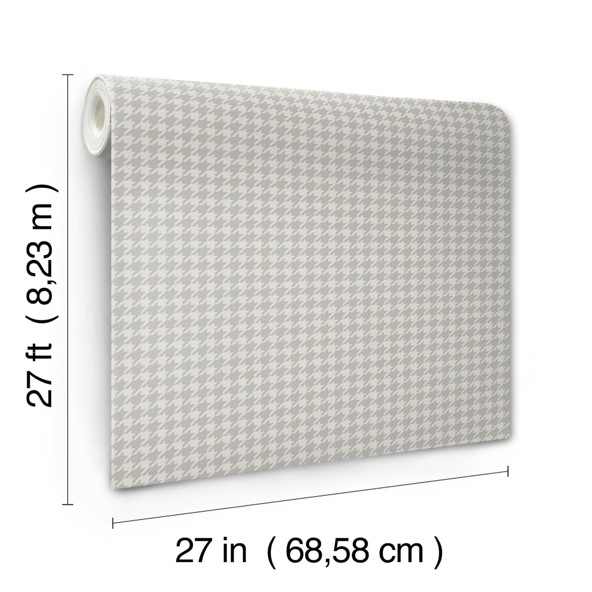 Ronald Redding 4211-83558 Watson Dark Grey Houndstooth Wallp
