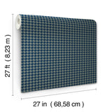 Ronald Redding 4211-83559 Watson Sea Green Houndstooth Wallp