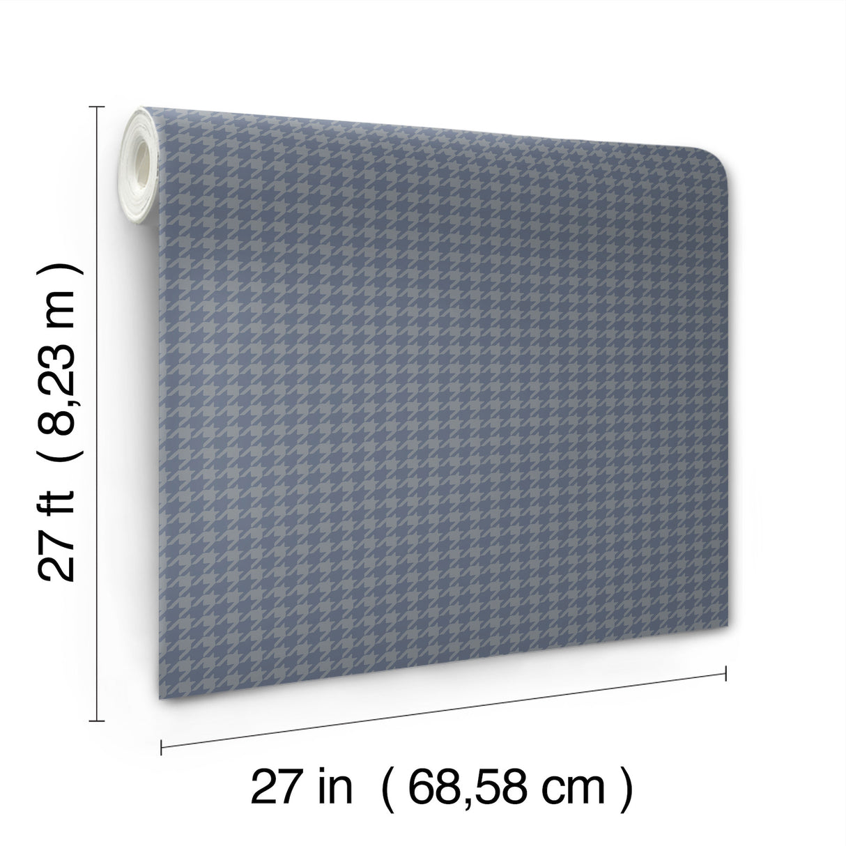Ronald Redding 4211-83560 Watson Blue Houndstooth Wallpaper