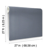 Ronald Redding 4211-83560 Watson Blue Houndstooth Wallpaper
