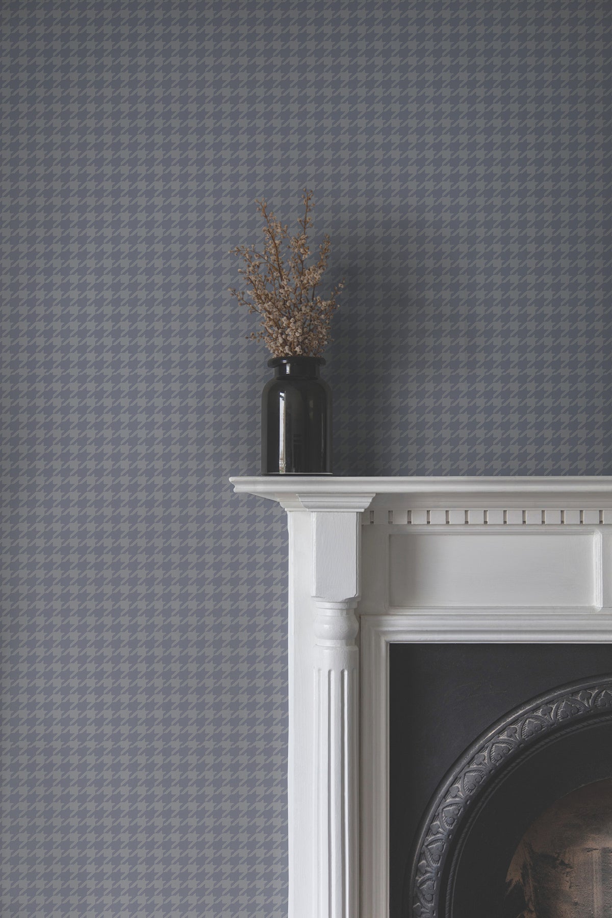 Ronald Redding 4211-83560 Watson Blue Houndstooth Wallpaper