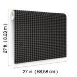 Ronald Redding 4211-83561 Watson Black Houndstooth Wallpaper
