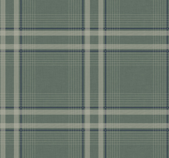 Ronald Redding 4211-83563 Country Club Plaid Green Faux Line