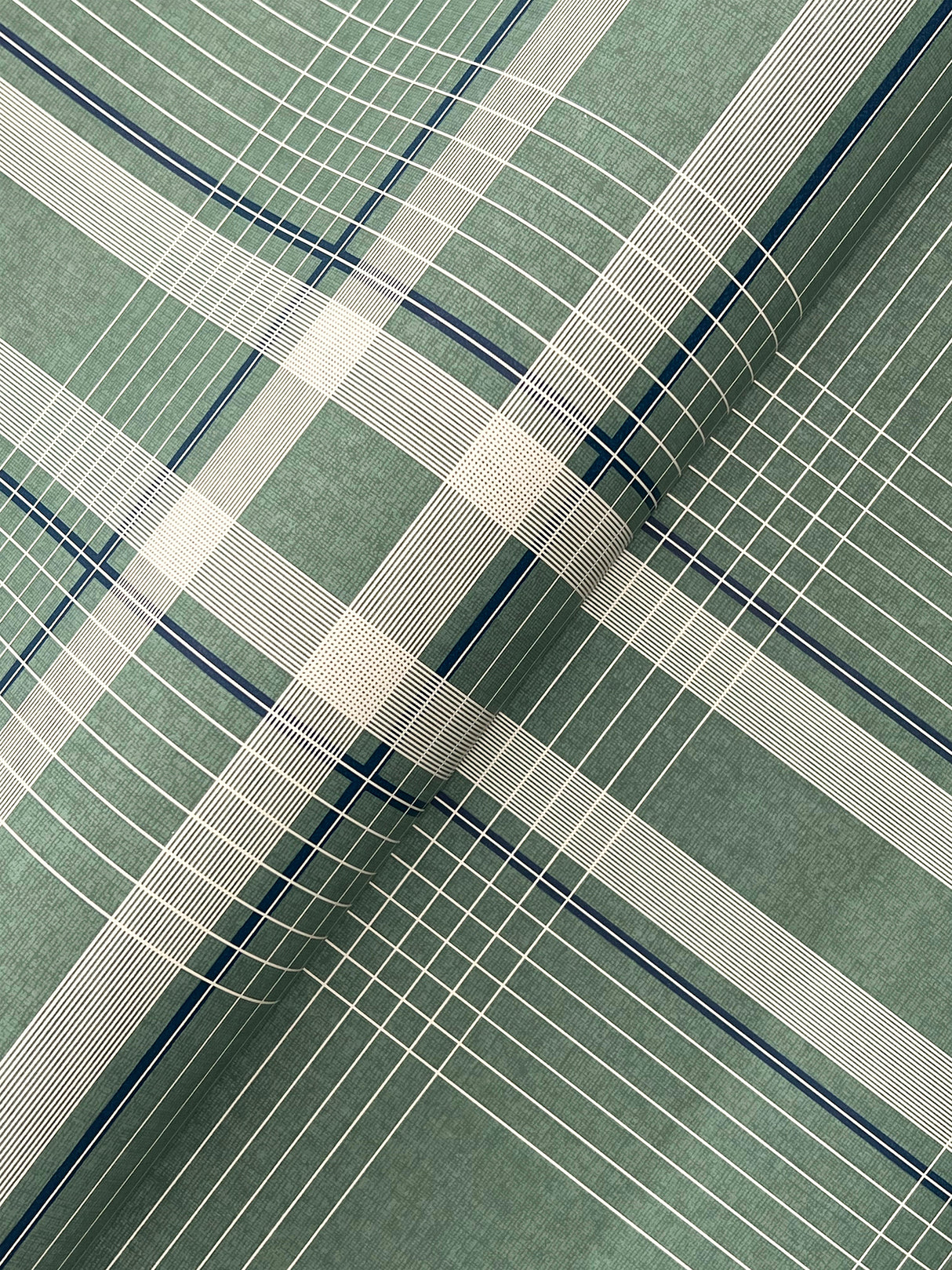 Ronald Redding 4211-83563 Country Club Plaid Green Faux Line