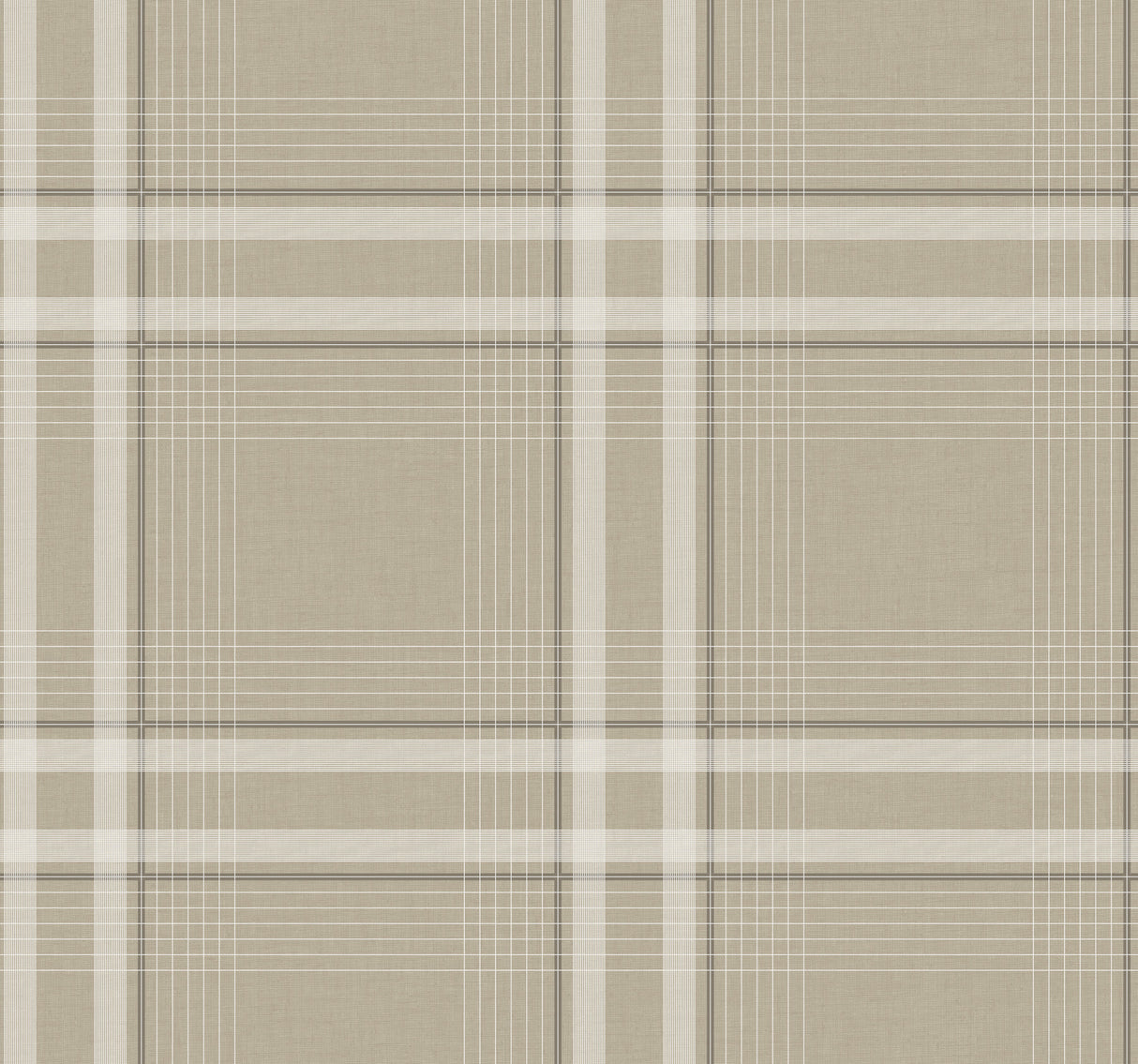 Ronald Redding 4211-83564 Country Club Plaid Taupe Faux Line
