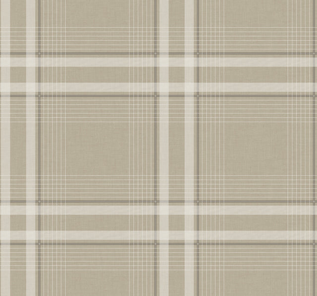 Ronald Redding 4211-83564 Country Club Plaid Taupe Faux Line