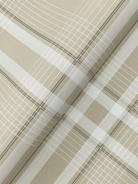 Ronald Redding 4211-83564 Country Club Plaid Taupe Faux Line