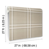 Ronald Redding 4211-83564 Country Club Plaid Taupe Faux Line