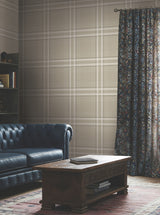 Ronald Redding 4211-83564 Country Club Plaid Taupe Faux Line