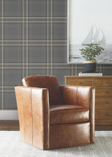 Ronald Redding 4211-83565 Country Club Plaid Charcoal Faux L