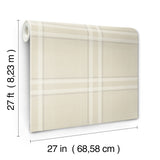 Ronald Redding 4211-83566 Country Club Plaid Beige Faux Line
