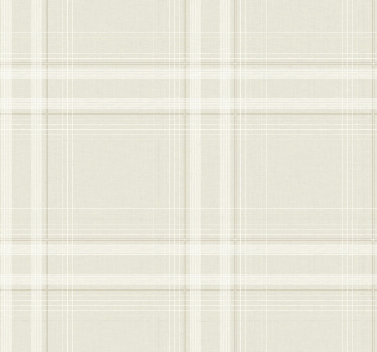 Ronald Redding 4211-83568 Country Club Plaid Dove Faux Linen