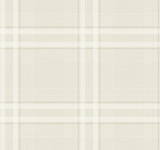 Ronald Redding 4211-83568 Country Club Plaid Dove Faux Linen