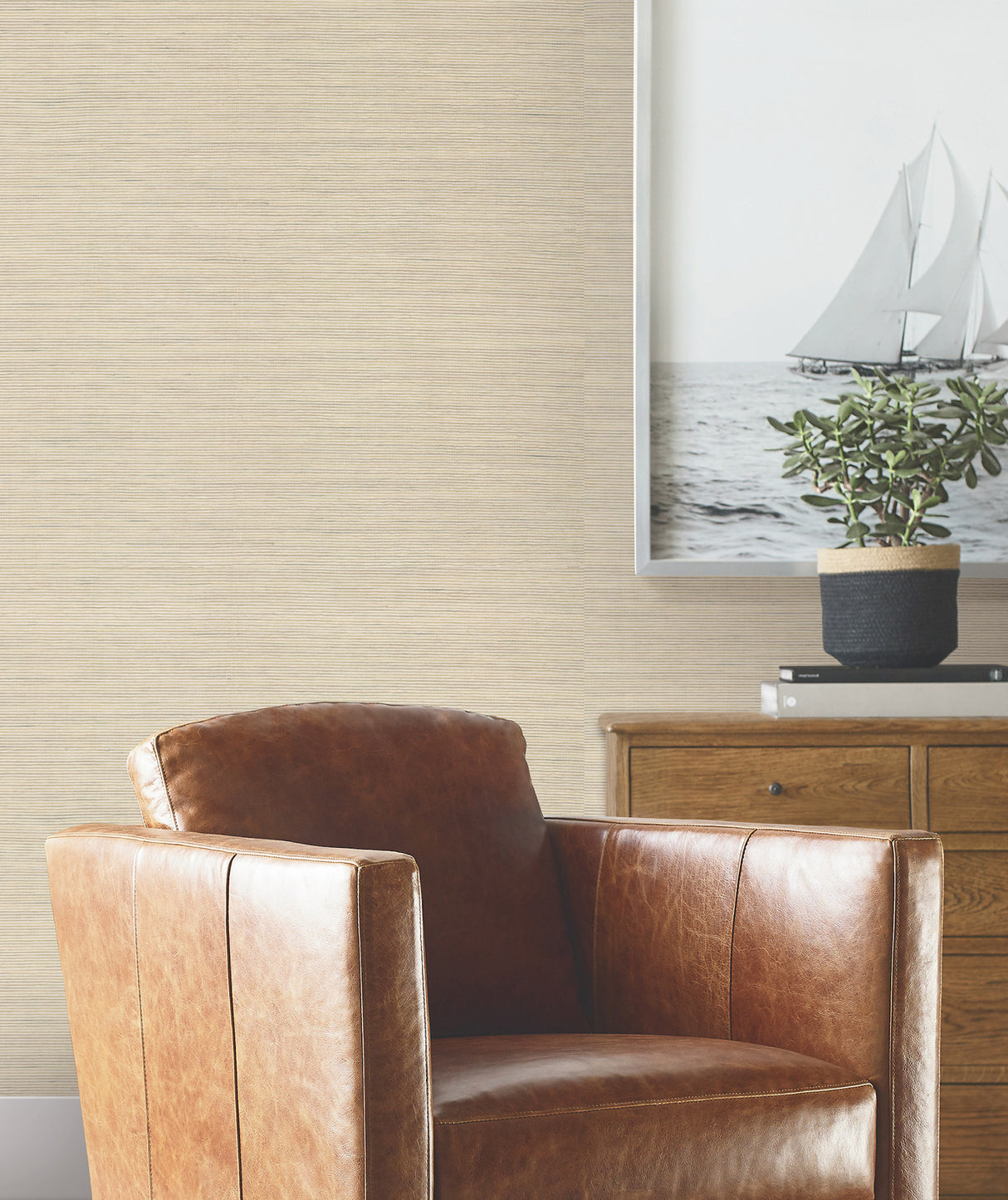 Ronald Redding 4211-83572 Warwick Beige Loomed Wallpaper