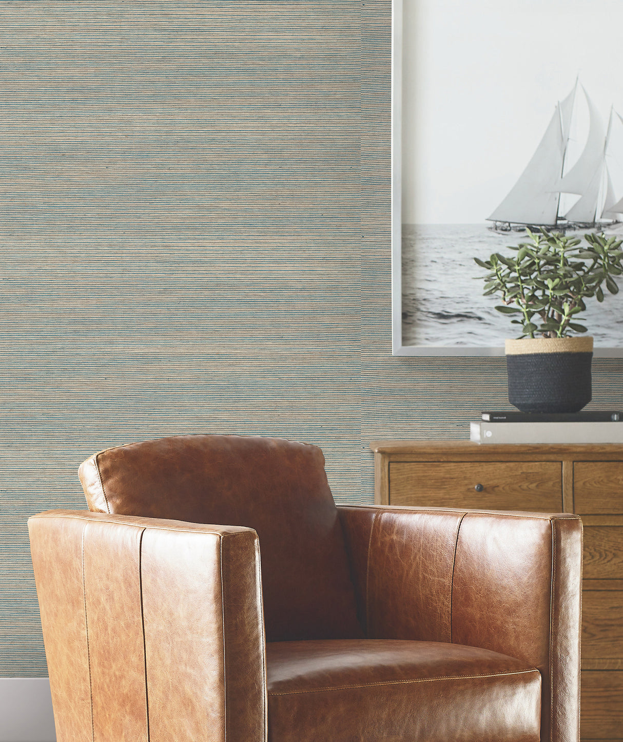 Ronald Redding 4211-83573 Warwick Navy Loomed Wallpaper