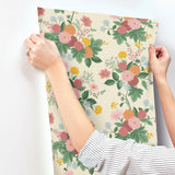 Rifle Paper Co. 4212-84360 Dahlia Linen & Blush Wallpaper