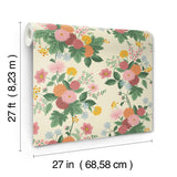 Rifle Paper Co. 4212-84360 Dahlia Linen & Blush Wallpaper