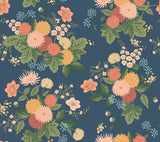 Rifle Paper Co. 4212-84364 Dahlia Navy Wallpaper