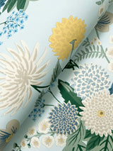 Rifle Paper Co. 4212-84365 Dahlia Blue Wallpaper
