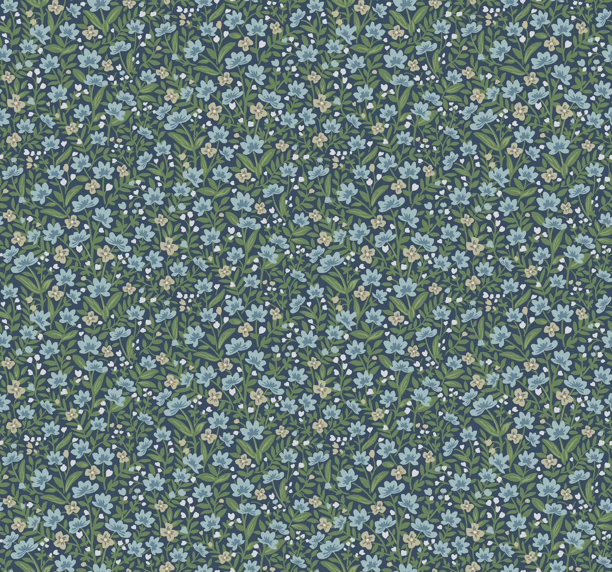 Rifle Paper Co. 4212-84369 Sylvie Navy Wallpaper