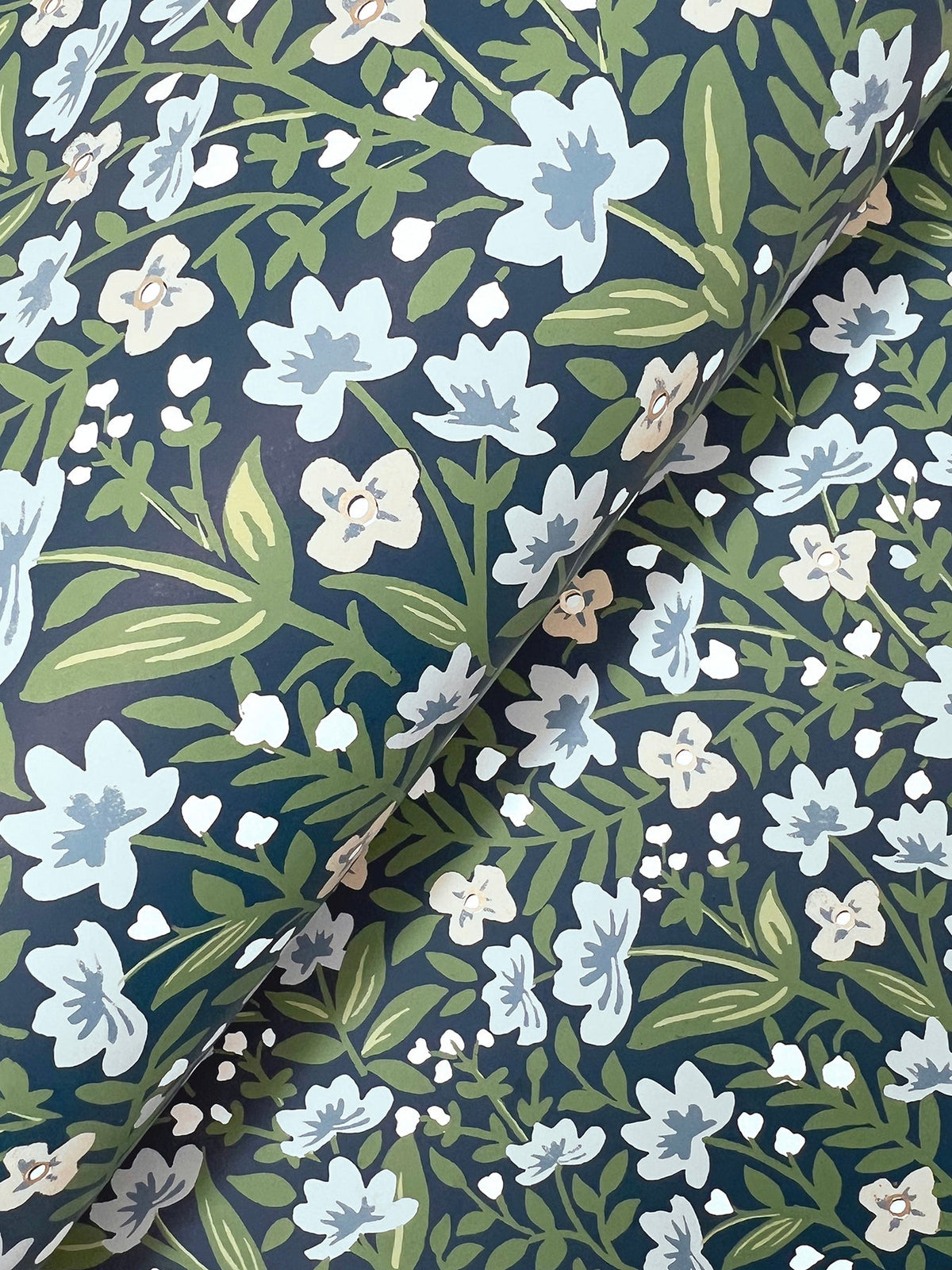 Rifle Paper Co. 4212-84369 Sylvie Navy Wallpaper