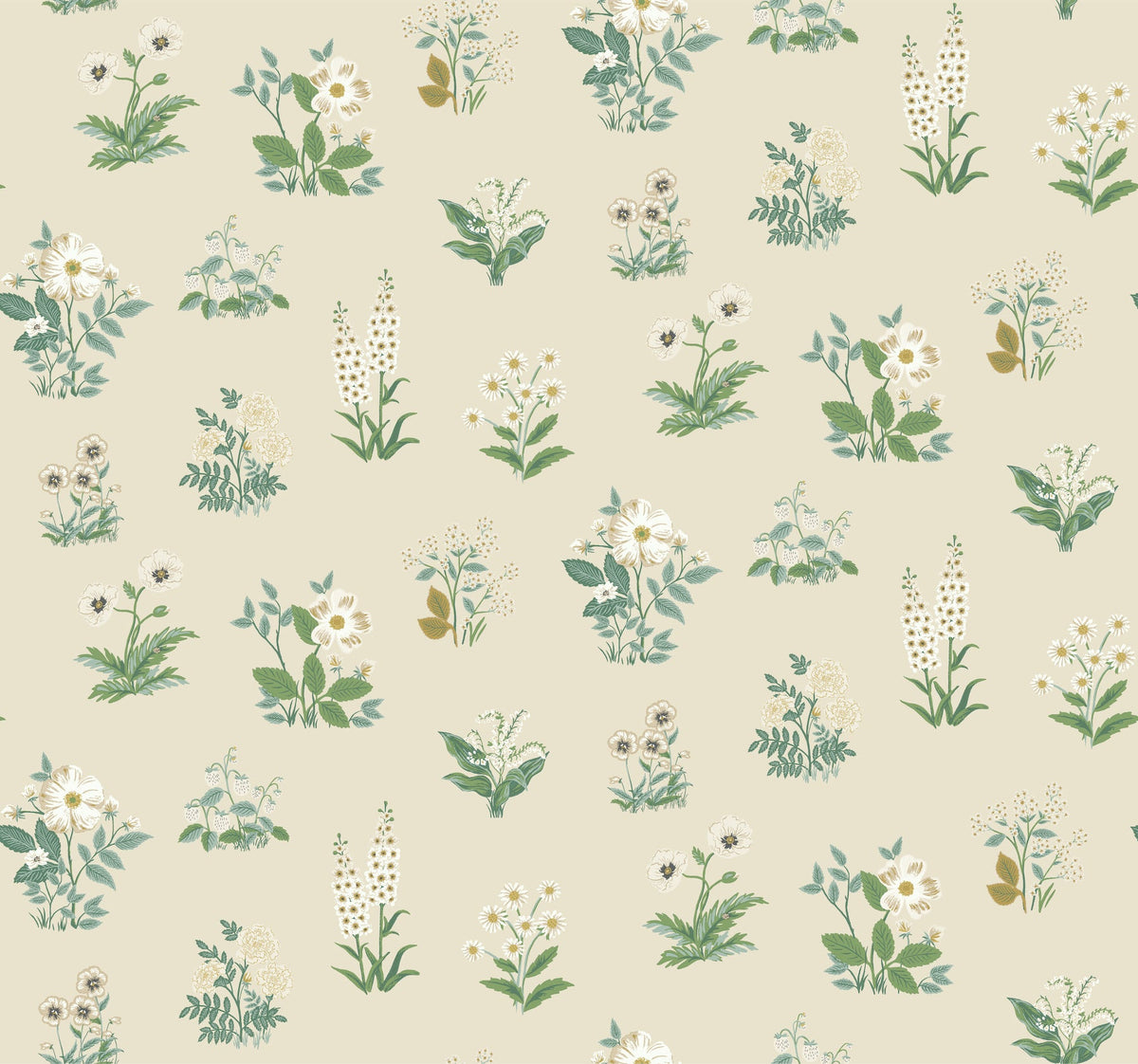 Rifle Paper Co. 4212-84374 Botanical Cream Wallpaper