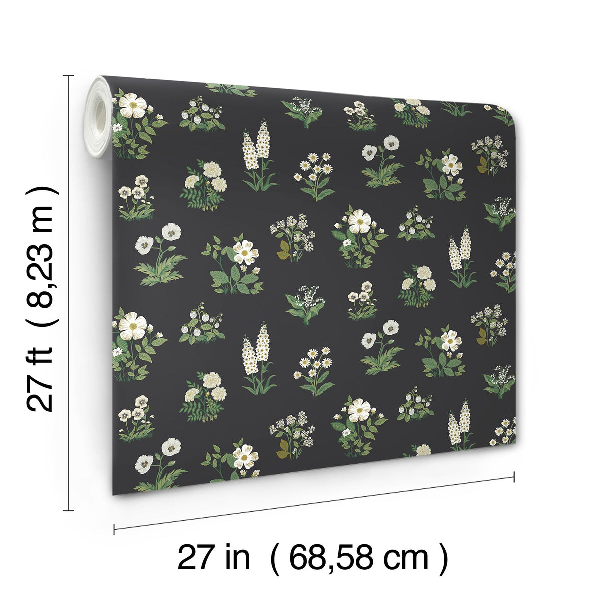 Rifle Paper Co. 4212-84375 Botanical Black Wallpaper