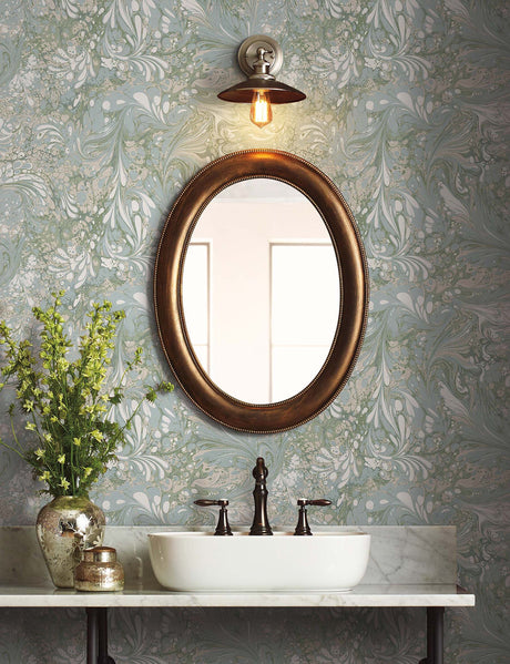 Rifle Paper Co. 4212-84377 Florence Blue Wallpaper