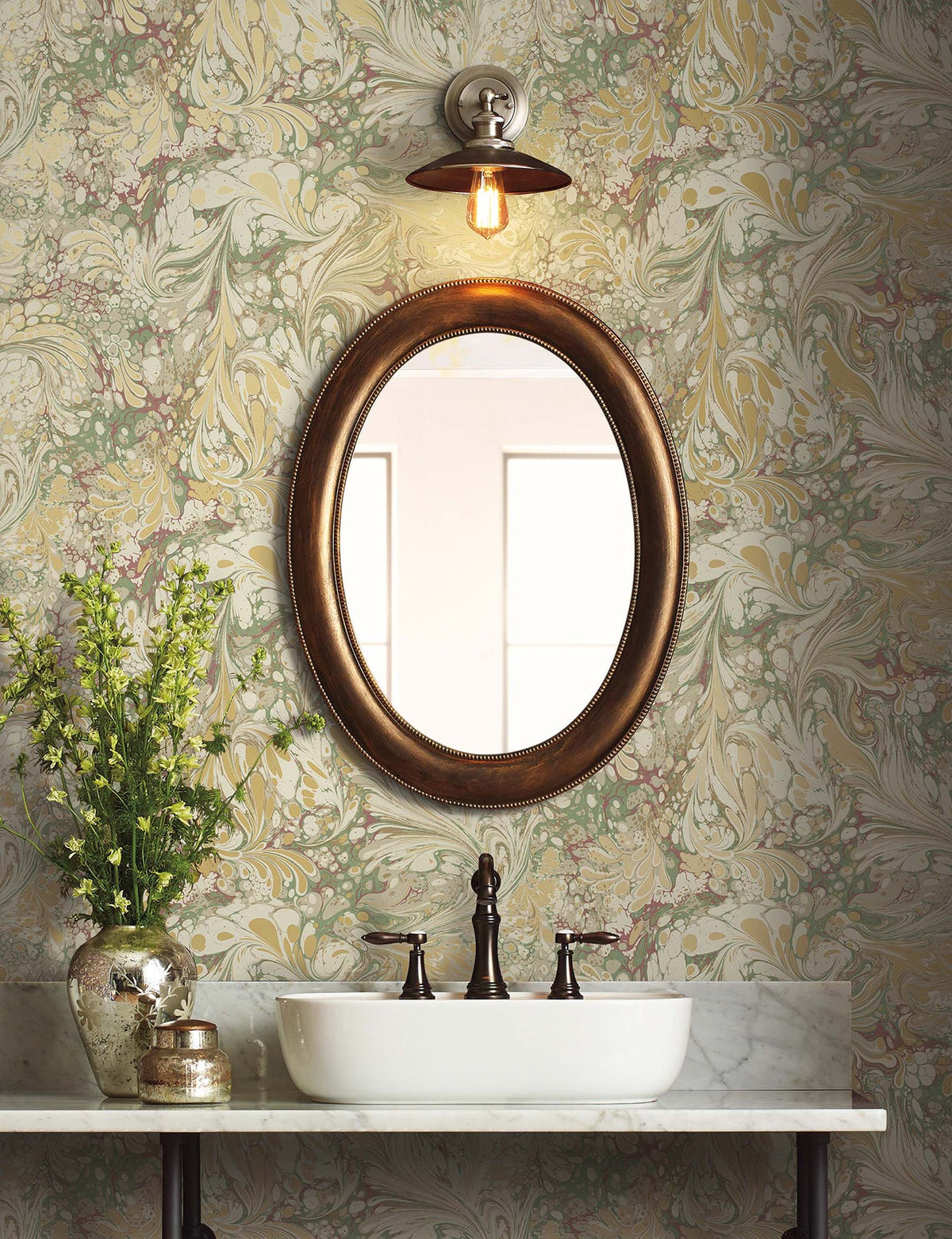 Rifle Paper Co. 4212-84379 Florence Gold Wallpaper