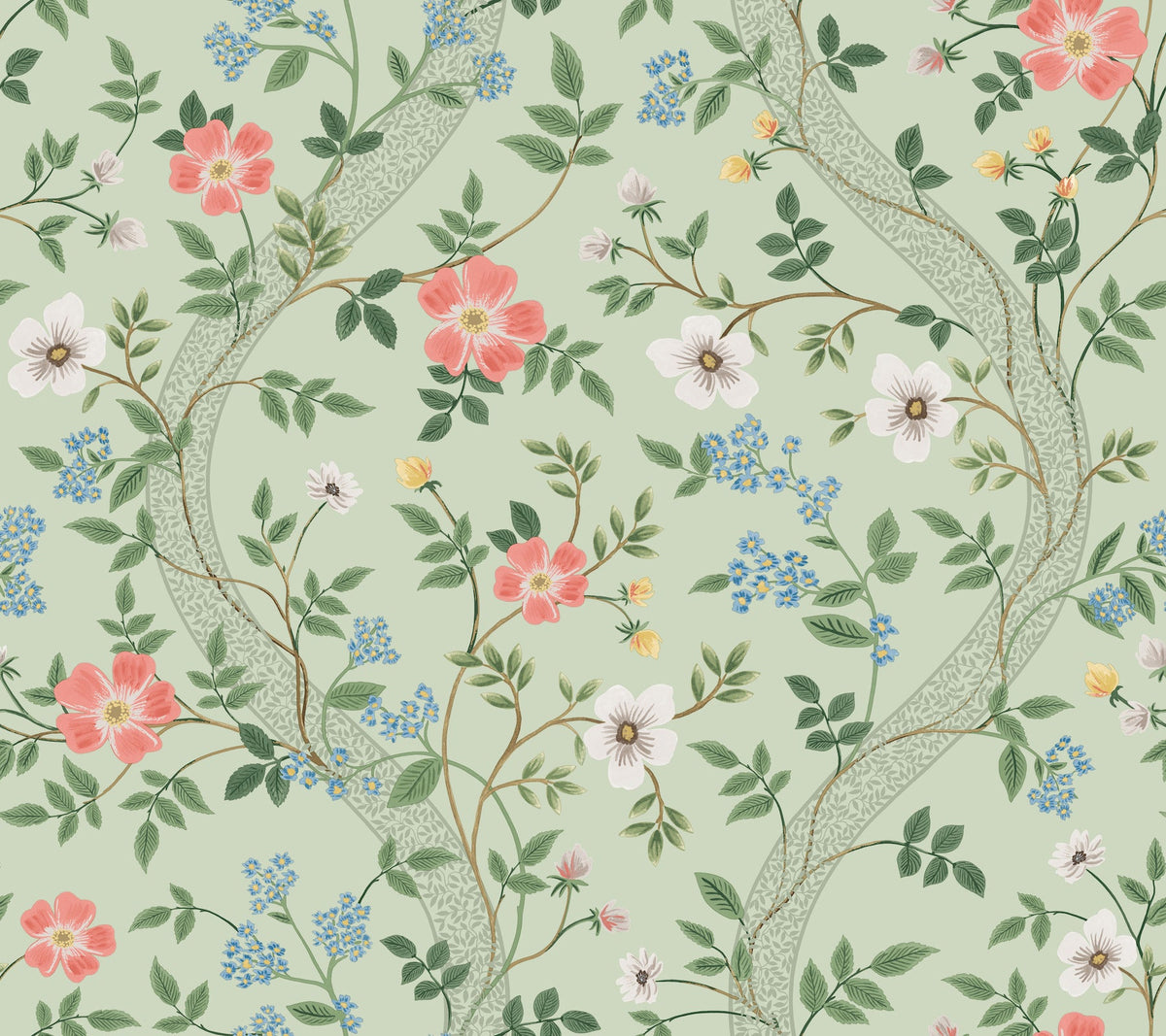 Rifle Paper Co. 4212-84380 Waverly Mint Wallpaper