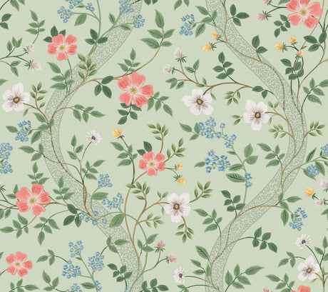 Rifle Paper Co. 4212-84380 Waverly Mint Wallpaper
